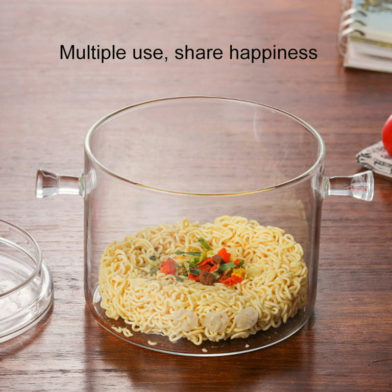 400/600ml Glass Milk Pot Home Kitchen Gas Stove Cookware Noodle Porridge  Cooking Pot Transparent Fruit Salad Bowl Heat Resistant - AliExpress