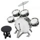 thumbnail image 3 of BHDD Juego de batería para ni?os de 5 Piezas, Juguete Educativo para ni?os con Trono, platillo, Pedal y Baquetas, Libro de música, Juguetes de Instrumentos Musicales para ni?os de 1 a 6 a?os(Negro) Amonsee NO, 3 of 5