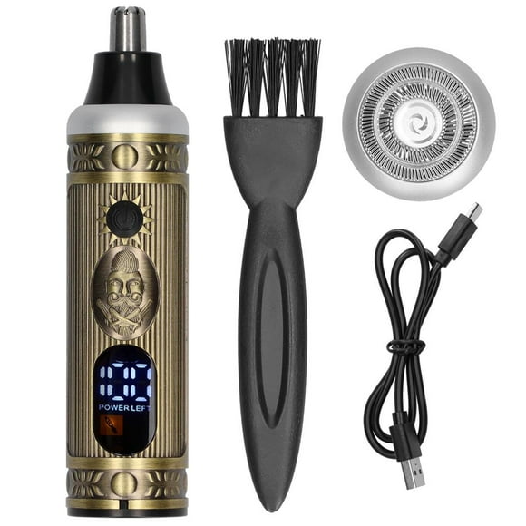 Afeitadora Portátil Eléctrica Multifuncional Cápsula Eléctrica Maquinilla De Afeitar Dispositivo De Pelo De Nariz De Viaje Con Pantalla Lcd Para Hombres Viaje En Casa Yuarrent CE002492-00
