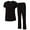 BLACK, variant on NATURAL UNIFORMS Womens Scrub Set Lightweight Stretch with 12 Pockets