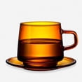 thumbnail image 1 of Glass Coffee Mugs Set of 2-10 oz Glass Stackable Coffee Cups with Handle - Colored Tea Cups Drinking Glasses for Espresso, Latte, Tea, Milk, Color Fresh And Thick Glass Coffee Cup, 1 of 5