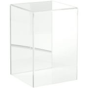 Plymor Clear Acrylic Display Case with No Base (Mirror Back), 6" W x 6" D x 9" H