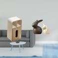 thumbnail image 2 of Funda Rectangular Multiusos Para Caja De Pañuelos Con Estatua De Conejo De Cerámica Para Oficina, Armario, Jardín Y Soporte De TV, Decoración De Pascua., 2 of 8