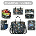 thumbnail image 2 of Space Dinosaurs Rockets Planets Womens Lunch Box for Work,Insulated Large Lunch Bag for Tween and Teen,Loncheras Para Mujer,Leakproof Adult Lunch Bag for Work,Beach,Travel,Picnic,Camping, 2 of 7
