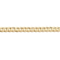 thumbnail image 2 of Real 14kt Yellow Gold 5.25mm Open Concave Curb Chain Chain Bracelet; 7 inch; for Adults and Teens; for Women and Men, 2 of 4