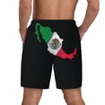 thumbnail image 2 of Mens Mexico Flag Map Swimming Trunks with Compression Liner Beach Quick Dry Swim Shorts, 2 of 6
