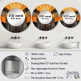 thumbnail image 4 of Designart "Vectors In Orange And Grey" Abstract Shapes Rund Mirror For Wall Decor - Large Orange Round Print Mirror - Round Modern Mirror - Wall Mounted Round Large Mirror - 29" x 29", 4 of 6