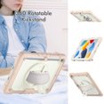 thumbnail image 3 of XYX For iPad 9th/8th/7th Generation 10.2 inch Case, 360 Rotating Shockproof Cover with Stand, Screen Protector, Shoulder Strap, Cream Rose Gold, 3 of 7
