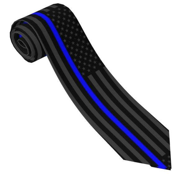 Group Of Thin Blue Line Flag Tie For Men Funny Neckties Fashion Gentleman Soft Comfortable Ties