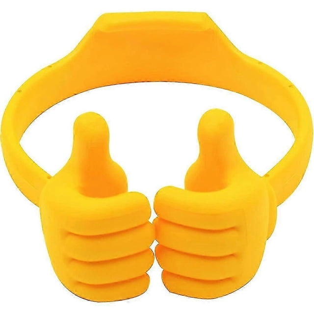 Soporte para teléfono móvil Thumbs-up, base para tablet para escritorio, smartphone, móvil, tablet, universal, ajustable y flexible, color púrpura.