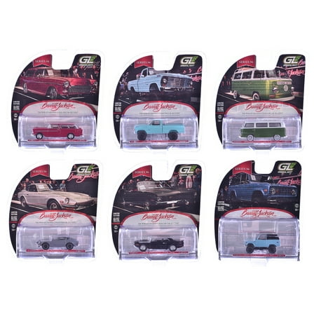 "Barrett-Jackson" Series 16 Set of 6 Cars 1/64 Diecast Model Cars by Greenlight
