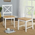 thumbnail image 4 of TMS Virginia Indoor Cross-Back Dining Chair, Set of 2, White/Natural, 4 of 6