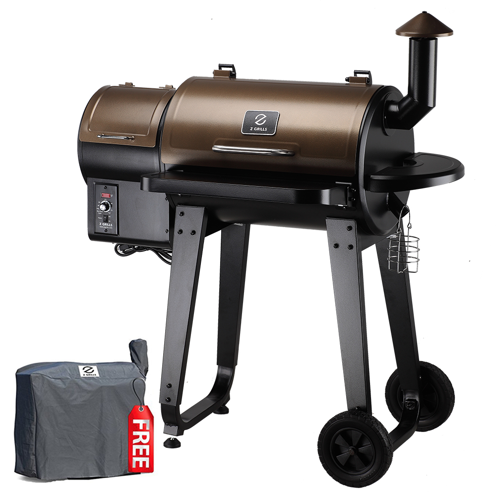 Z GRILLS Wood Pellet BBQ Grill and Smoker with Digital Temperature Controls and Free Patio Cover - image 1 of 10