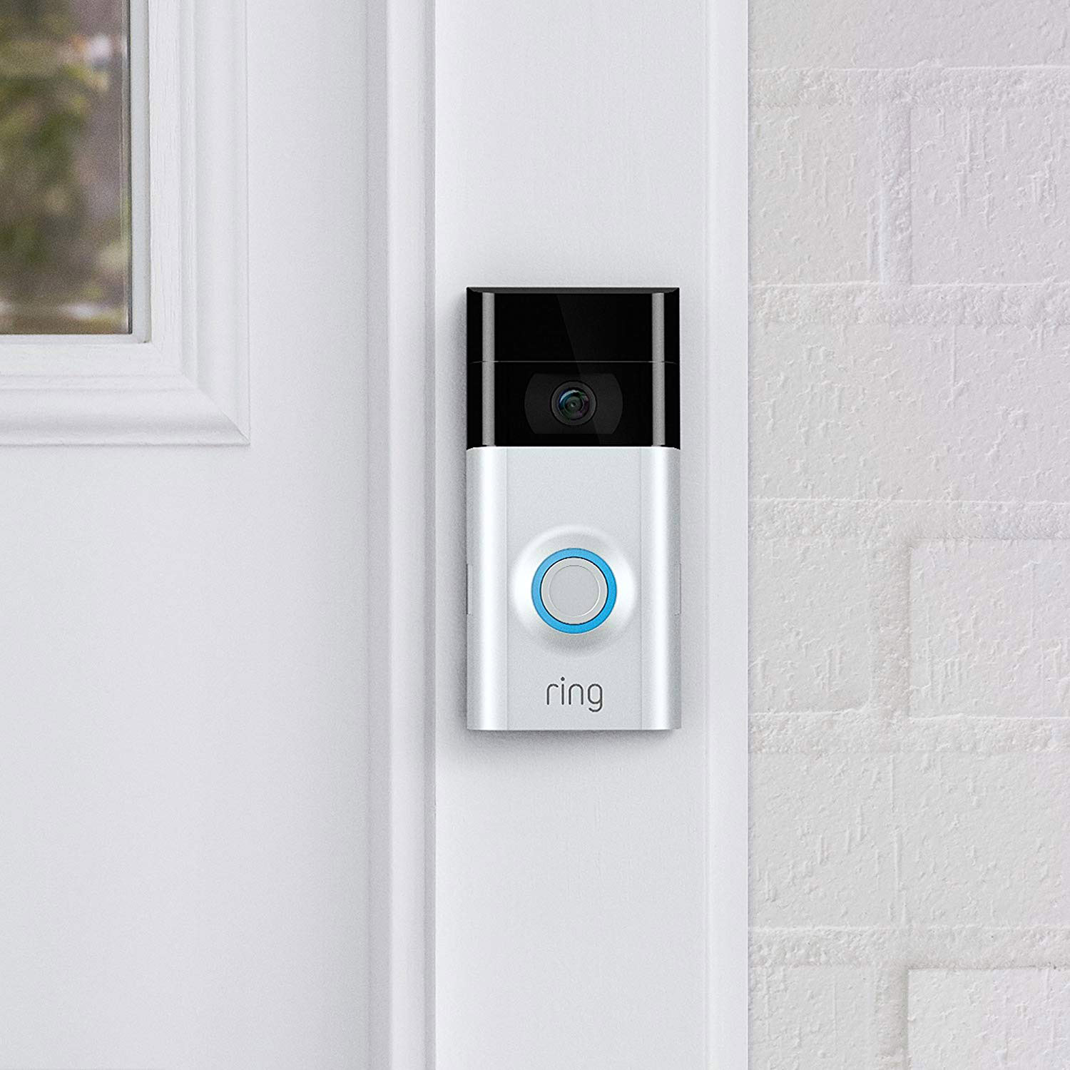 Ring 2 Wi-Fi Enabled Security Video Doorbell, Works with Alexa, Satin Nickel Finish - Includes Free Cleaning Cloth - image 2 of 5