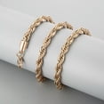 thumbnail image 5 of HOOUN 6mm 24'' Singapore Twist Chain Rope Necklace Stainless Steel For Mens Rose Gold, 5 of 7