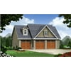 House Plan Gallery - HPG-0644 - 644 sq ft - 1 Bedroom - 1 Bath Garage Plan - Two Story Printed Blueprints - Simple to Build (5 Printed Sets)