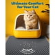 thumbnail image 3 of Alfombrilla de arena para gatos Powools, 69 x 48 cm, doble capa, gris, 3 of 6
