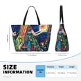 thumbnail image 4 of Fuzoiu Colorful Floral Forest Fairy Print Waterproof Beach Tote Bag for Women Girls with Zipper,Sandproof Pool Swim Bag,Large Capacity Beach Travel Bag for Pool Swim Travel Everyday, 4 of 7