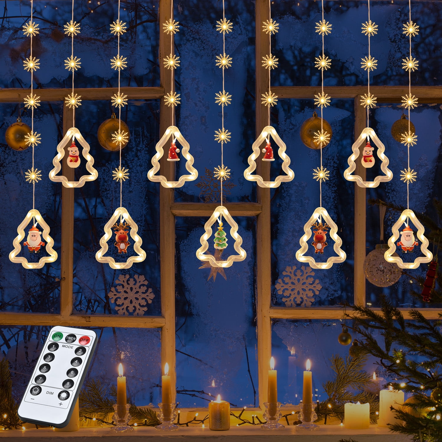 Goodwill Christmas String Lights, 10 ft 120 LED Christmas Window Lights