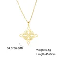 thumbnail image 2 of Witchcraft Witches Knot Necklace 14K Yellow Gold Triquetra Celtics Magic Knot Wicca Golden Silver Color Neck Chains Amulet Jewelry for Women, 2 of 8