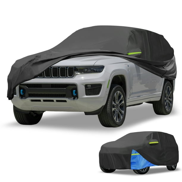Cubierta impermeable para coche Unique Bargains, 210D Oxford, negra y azul, con cremallera, protección para Jeep Grand Cherokee 2002-2025.