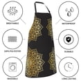 thumbnail image 5 of Kdxio Gold Mandala Apron with Pockets Adjustable Kitchen Aprons for Men Women Waterproof Aprons for Cooking,Drawing,Crafting, Baking Household Cleaning, 5 of 5