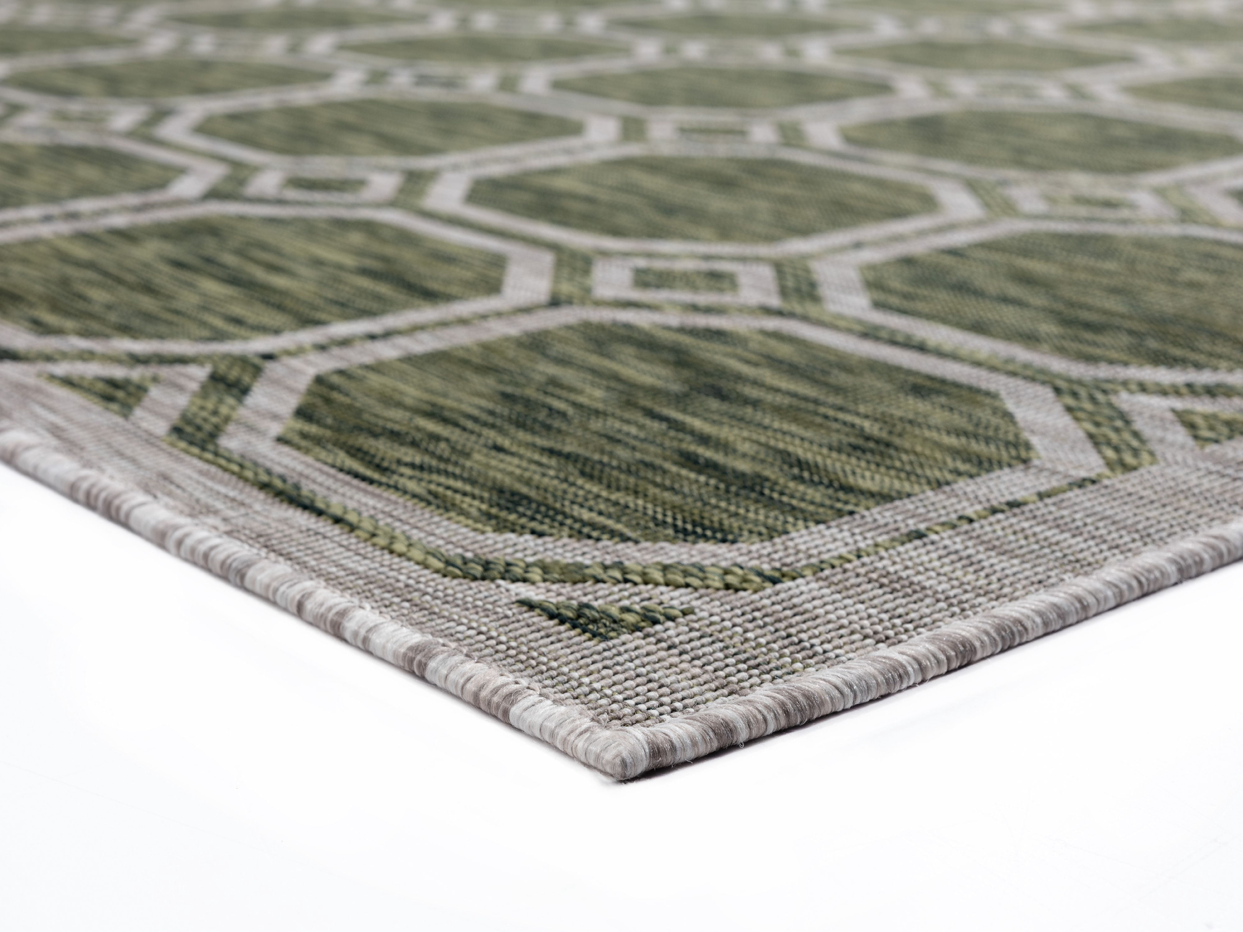 United Weavers Mali Madina Contemporary Geometric Area Rug, Green, 5'3" x 7'6"