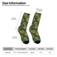 thumbnail image 2 of Gukieu Marine Anchors And Compass Print Contrast Color Mid-calf Socks, Sweat-wicking Athletic Socks, Unisex Clothing Accessories, 2 of 6