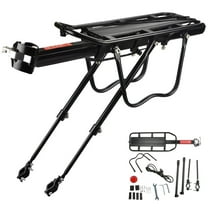 Adjustable Bike Rear Rack with 110lb Capacity –Rear Cargo Rack Quick Release Aluminum Alloy Material with Reflector for Cycling