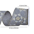 thumbnail image 3 of Snowflake Glitter Satin Wired Ribbon,Christmas Ribbons for Crafting,1.5 Inch X 10Yards Christmas Ribbon for Gift Wrapping Christmas Sewing Diy Crafts Supplies, 3 of 6