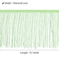 thumbnail image 2 of Uxcell 10 Yards 6 Inch Chainette Fringe Trim Tassel Sewing Trim for Clothes Light Green, 2 of 6