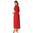 thumbnail image 4 of SR Women's Casual Wrap Floor Length Maxi Dress, 3X, Red, 4 of 5