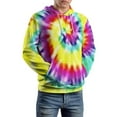 thumbnail image 5 of Colorful Tie-dye Swirl_2 Men's Women Vintage 3D Hooded Sweatshirt - All-Season Loose Fit Streetwear, 5 of 6