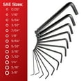 thumbnail image 2 of CARBYNE 35 Piece Long Arm Ball End Hex Key Wrench Set, SAE/Metric/Torx, S2 Steel, Manganese Phosphate Finish, Ball Hex Ends On SAE & Metric Permit 25-Degree Entry Angle, Precision Chamfered Ends, 2 of 9