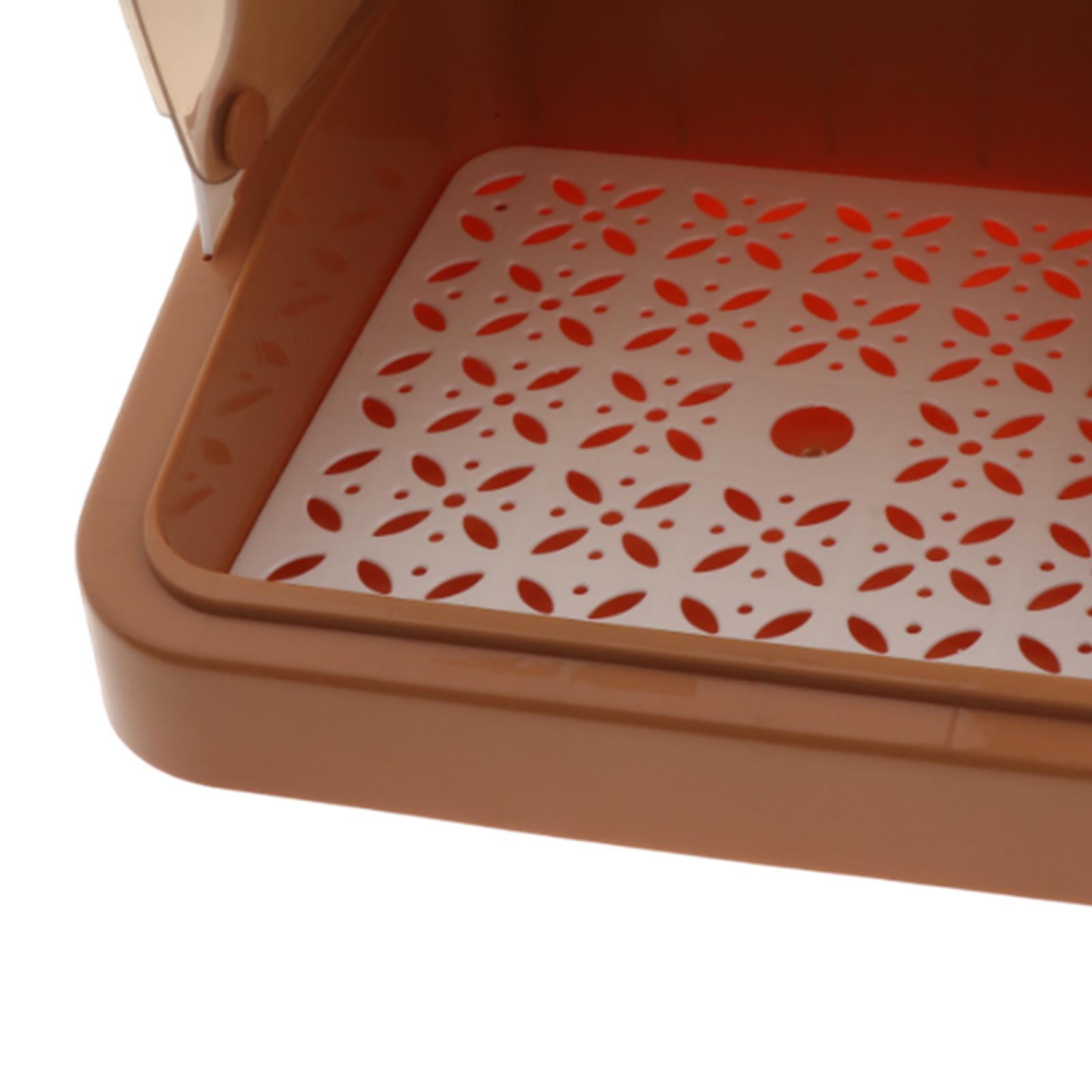 Baoblaze Bottle Drying Rack Dustproof Drain Tray Storage Box for Bowl Chopsticks Dish Khaki