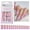 01, variant on Long Square French Tip 30pcs Full Covers Acrylic False Nails With Glossy Designs for Wedding Party