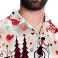 thumbnail image 5 of Valentine's Day Love Men's Short Sleeve Poplin Beach Shirts, Casual Printed Button Down Summer Hawaiian Shirt - Unisex, 5 of 6