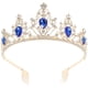thumbnail image 1 of Crown Ladies Fancy Dress Tiara Bridal Hair Pieces Wedding Photo Prop Blue Vintage Style 1Pack, 1 of 5