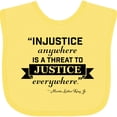 thumbnail image 3 of Inktastic Injustice Anywhere is a Threat to Justice Everywhere Martin Luther King Jr. Boys or Girls Baby Bib, 3 of 4