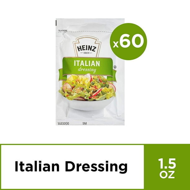Single serve salad dressing packets