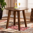 thumbnail image 5 of Baxton Studio Ela Modern and Contemporary Walnut Brown Finished 35-Inch-Wide Round Wood Dining Table, 5 of 5