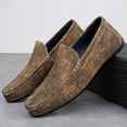 thumbnail image 6 of Men's Casual Loafers Slip On Leather Shoes Comfortable Lightweight Driving Shoes Male Moccasins Classic Penny Loafer Flats Boat Shoes Outdoor Walking Shoes, 6 of 12
