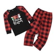 thumbnail image 3 of Kmbangi Christmas Parent-child Nightwear, Plaid Printed Pattern Tops and Pants, 3 of 8