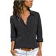 thumbnail image 2 of Puntoco Mujeres Suelto Casual Manga Larga Sólido Turn Down Collar Casual Blusa Camiseta tops Puntoco Puntoco-5660, 2 of 8