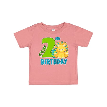 

Inktastic Its My 2nd Birthday with Dinosaur Gift Baby Boy or Baby Girl T-Shirt