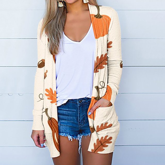 Cardigans pour Femmes Mode Tendance Femmes Cardigan Ample à Manches Longues Manteau Blouse Cardigans pour Femmes en Liquidation
