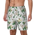 thumbnail image 2 of Uemuo Lilies Flowers Pattern Mens Swim Trunks Quick Dry Board Shorts with Mesh Lining, Stretch Beach Shorts Quick Dry No-Chafing Board Shorts-Large, 2 of 9