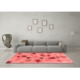 thumbnail image 3 of Ahgly Company Indoor Square Abstract Red Contemporary Area Rugs, 4' Square, 3 of 4
