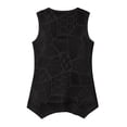 thumbnail image 3 of WDDDD Women's Sleeveless Mesh Layered Vest with Decorative Buttons Black XXL, 3 of 6