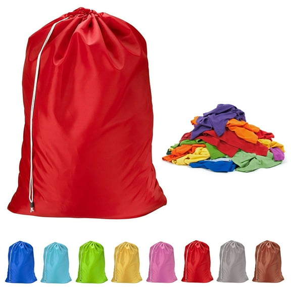 6 Heavy Duty Laundry Nylon Duffle Durable Wash Dirty Clothe Hamper Reusable Tote